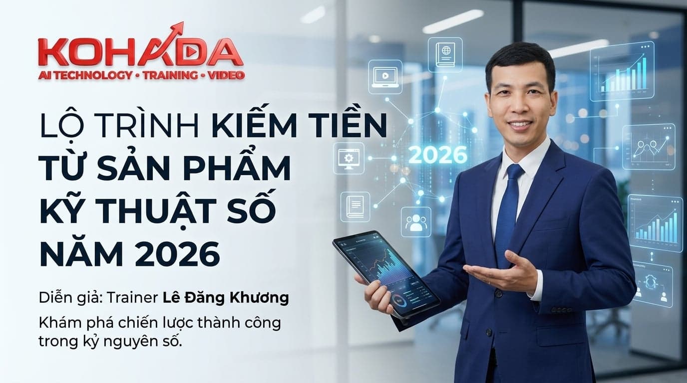 Lộ Trình Kiếm Tiền Từ Sản Phẩm Số 2026 — Trainer Lê Đăng Khương